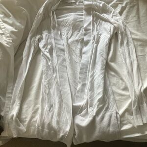 LOFT White Knit Cardigan